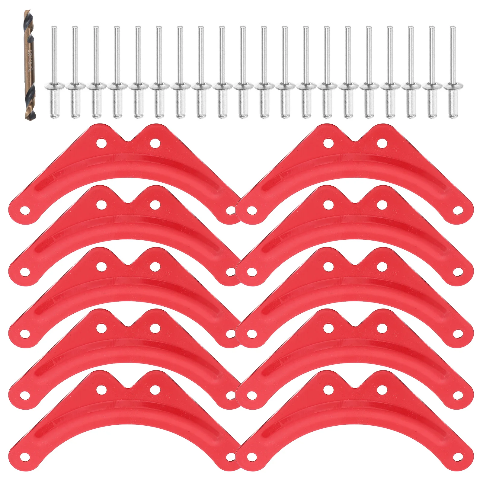 

10Pcs Ladder Reinforcement Sheets Triangular Protective Plate Durable Iron Extension Ladder Accessories Fixing Support