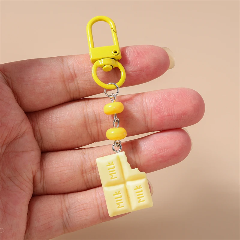 Niedlicher Schlüsselanhänger in Bonbonfarben, Schokolade, für Autoschlüssel, Damen, Herren, Handtaschen, Geldbörsen, Anhänger, Schlüsselringe, Accessoires, DIY-Geschenke – Detail 2