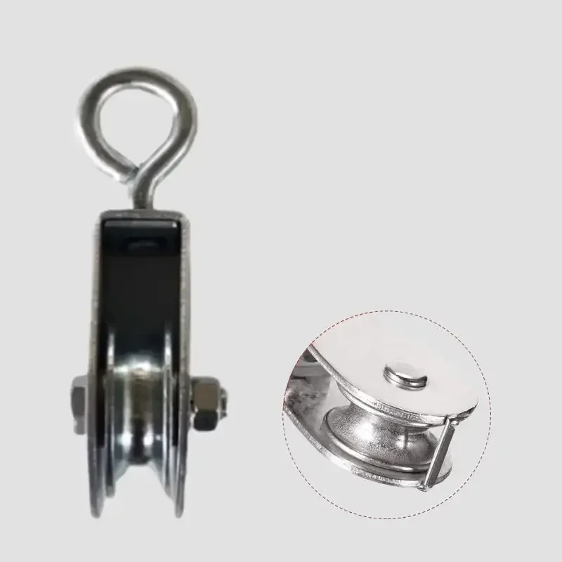 Cable Pulley Rotation Traction Wheel Stainless Steel Swivel Pulley Block