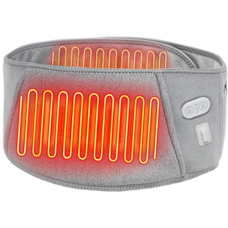 

Cordless Rechargeable Heated Waist Belt for Low Back and Belly Relief: Slim Design Heated Pad for Period Cramps Ideal for Home