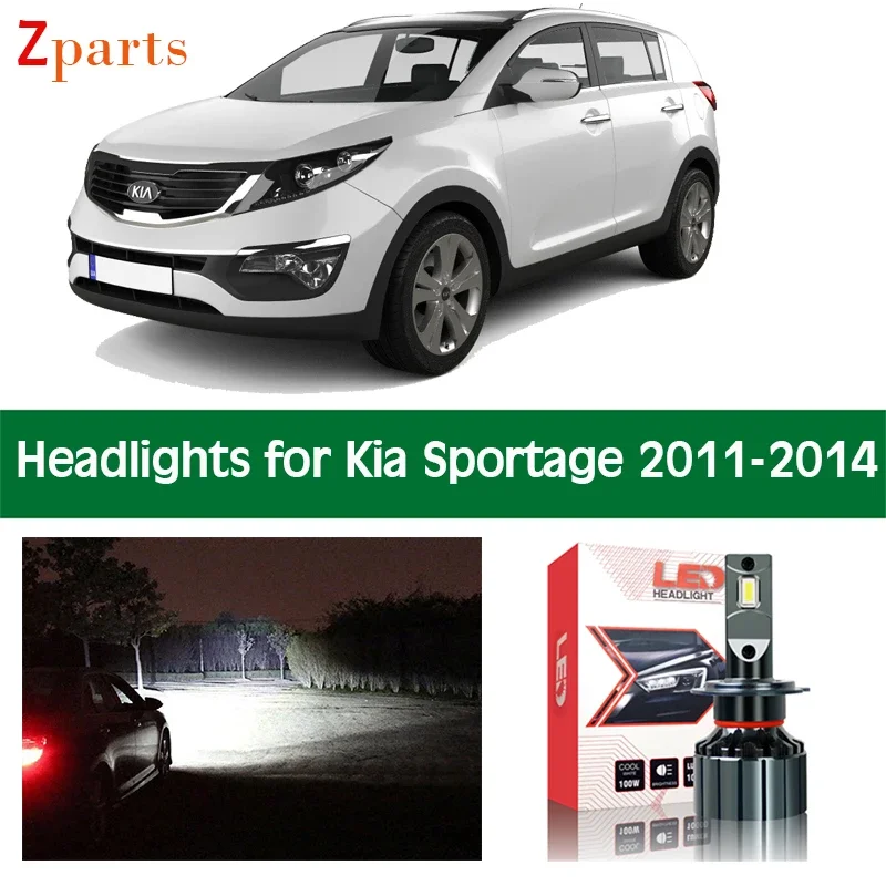 

Автомобильные лампы для Kia Sportage 2011 2012 2013 2014 светодиодный фары, фары ближнего света, дальний свет Sportage SL, аксессуары для освещения