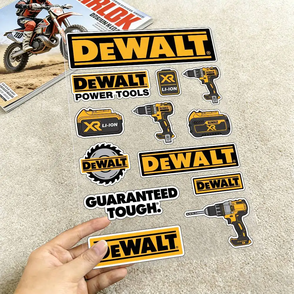 Adesivi Riflettenti per Moto DEWALT, Segnalazione di Sicurezza 3M Notturna per Caschi da Scooter