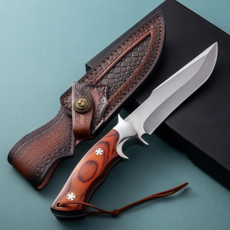 M390 integrated steel high hardness, sharp and durable straight knife for outdoor survival, bone cutting and meat cutting knife