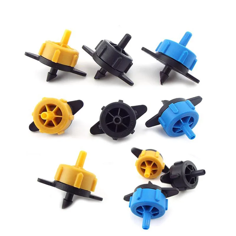 10PCS Pressure Compensating Emitter Self Cleaning Drip Irrigation Water Regulator Mini Inline Emitter Garden Tools Drip System