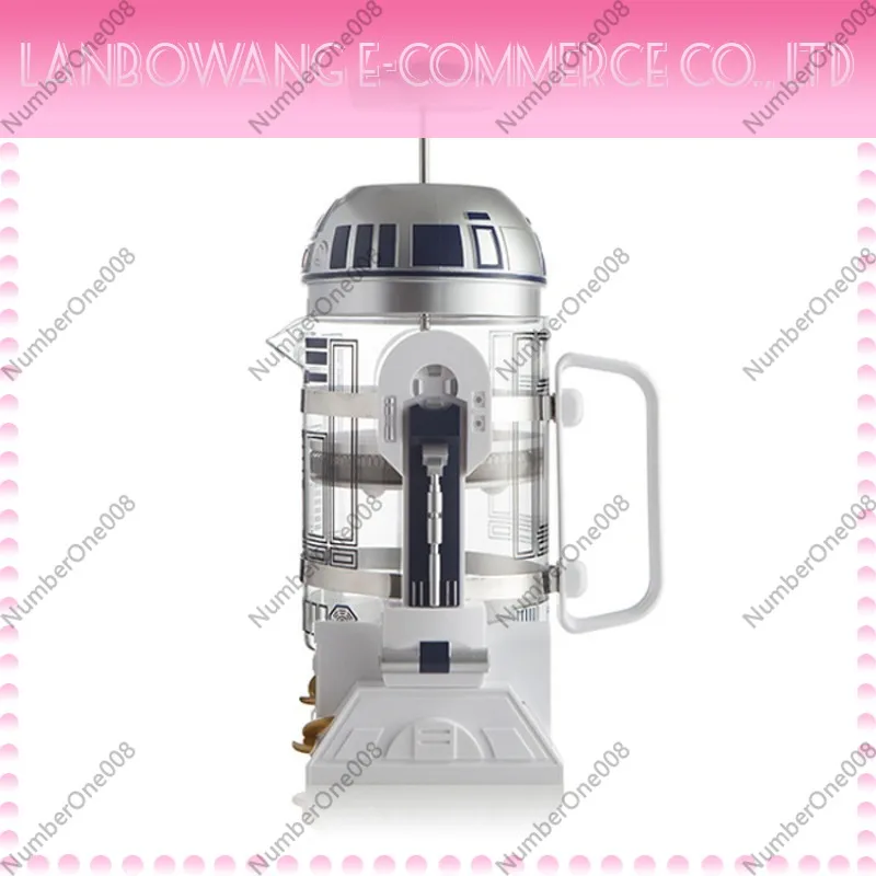 Creative R2D2 Robot Shape Mini Manual Drip Coffee Maker Insulated Coffee Pot French Press Pot For Home Office