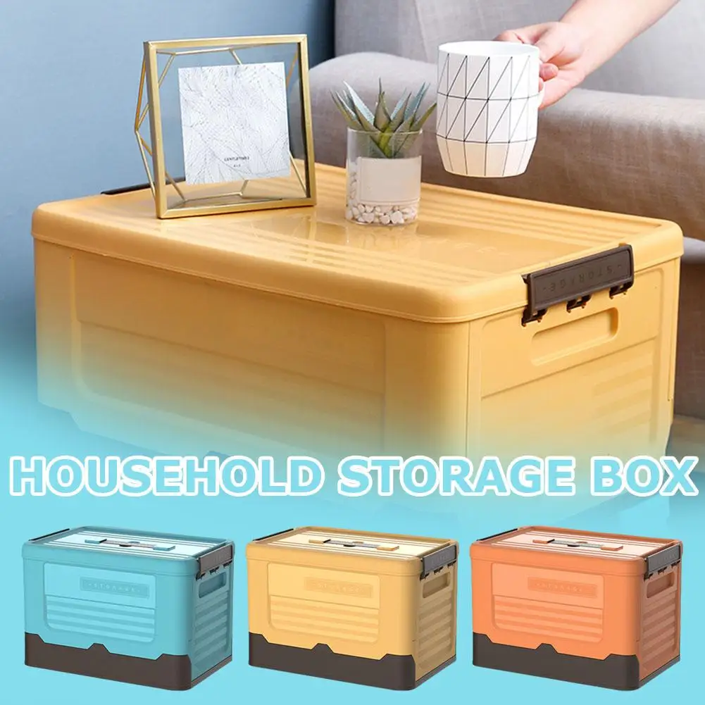

Folding Storage Box Multifunction Foldable Organizer Plastic Organizer N with Lid Container EWW Supplies Sundries Box Stora G5S5