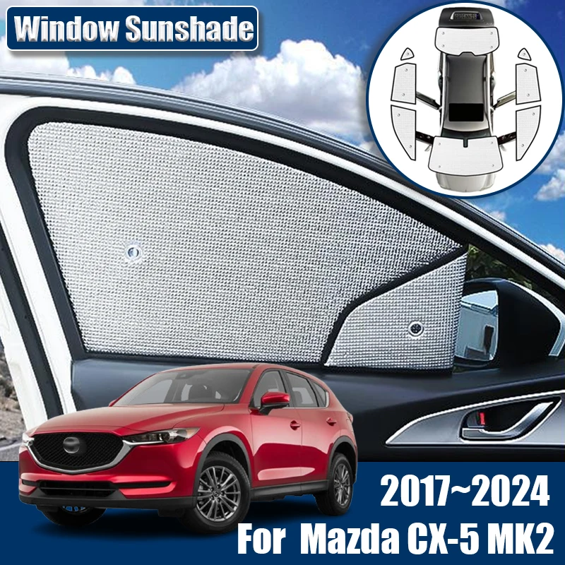 

Car Sunshades For Mazda CX5 CX 5 MK2 KF 2019 2022 2023 Accessories 2024~ 2017 Windshield Anti-UV Visor Sun Blinds Cover Parts