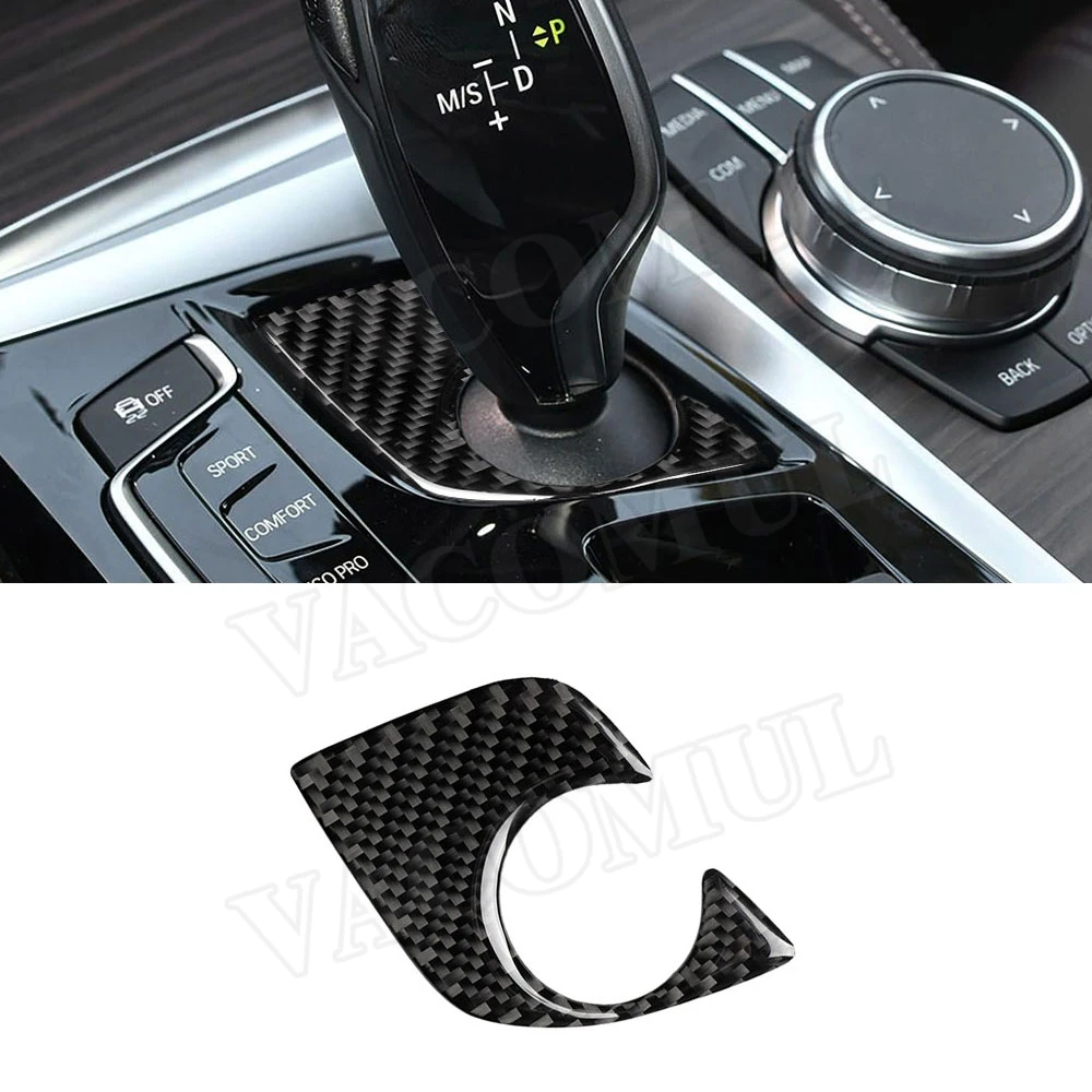 

Carbon Fiber Interior Trim Car Gear Shift Panel Frame Cover Sticker For BMW 5 Series G30 Car Accessories