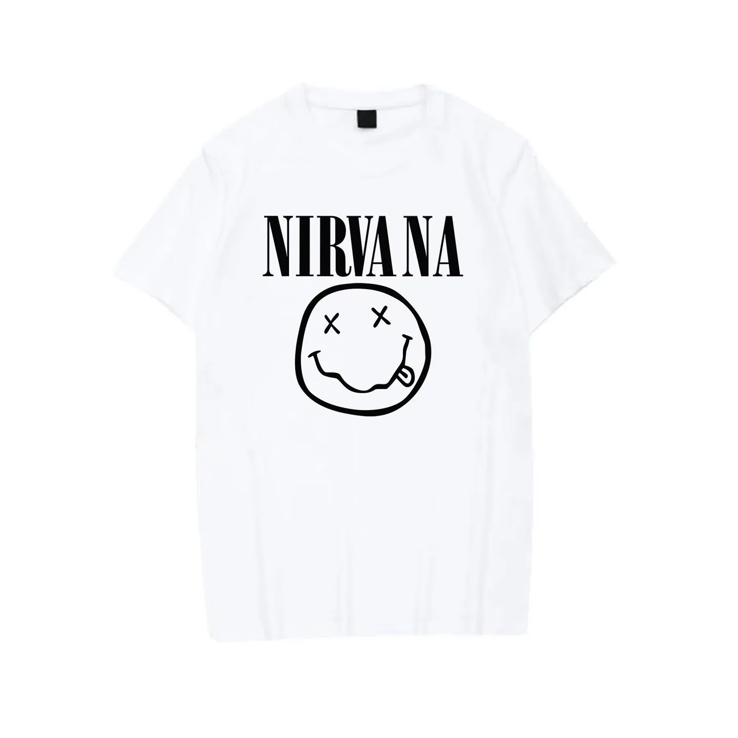 Nirvana Smiley Face Tee, 90s Vintage Grunge Band Shirt Hoodie Pullover, Unisex Streetwear Sweatshirt, Kurt Cobain Fan Gift