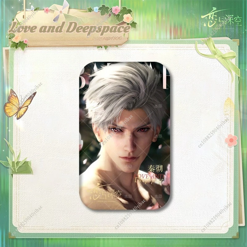 핫 러브 앤 딥스페이스 실루스 라파엘 칼렙 자비에르 제인 애니메이션 코스프레 스프링 원형/직사각형 배지 브로치 핀 컬렉션 선물