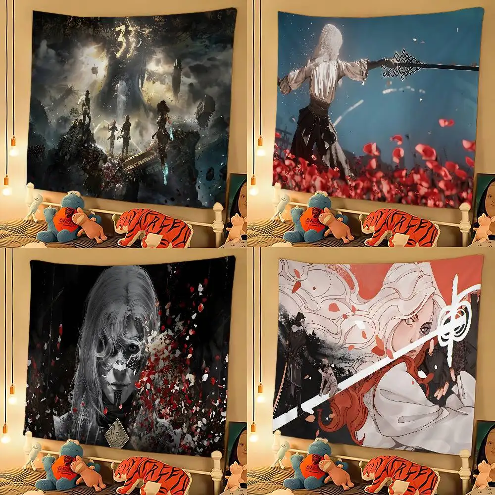 Game C-Clair O-Obscur E-Expedition 33 Hanging Bohemian Tapestry Hanging Tarot Hippie Wall Rugs Dorm Japanese Tapestry