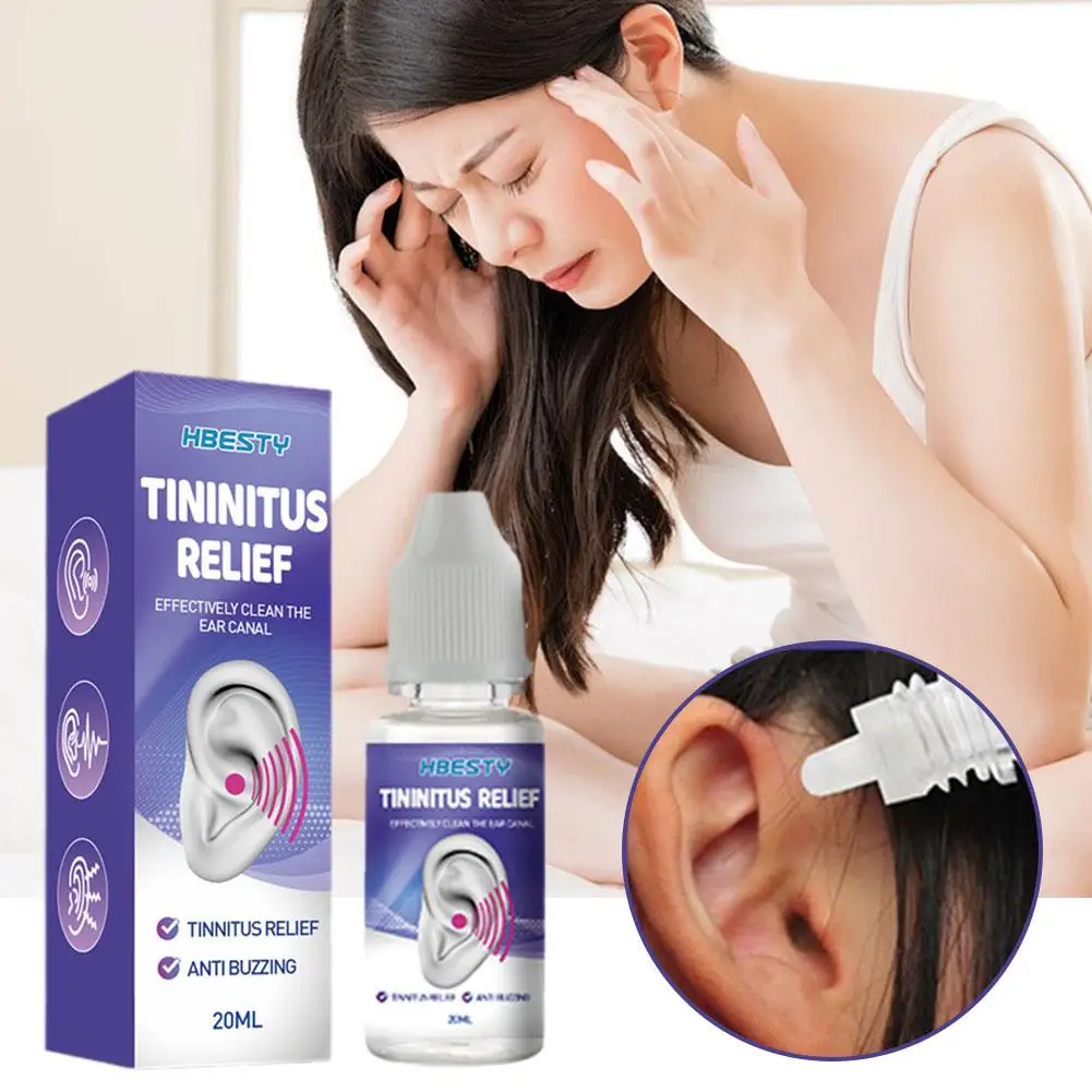 20ml Ear Ringing Relieving Drops Deafness Clean Earwax Canal Blockage Itching Earache Treatment Ears Hearing Tinnitus Essence