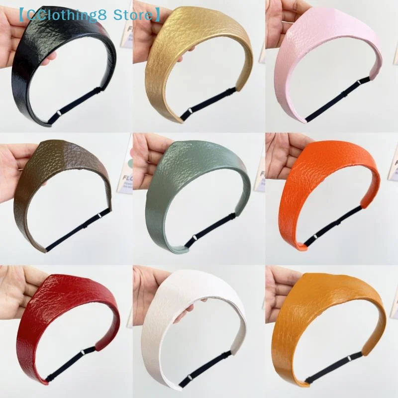 

Fashion Adjustable Women Headband Leather Anti Slip Headband European And American Crown Hairband Ladies Headwear【AliS8】