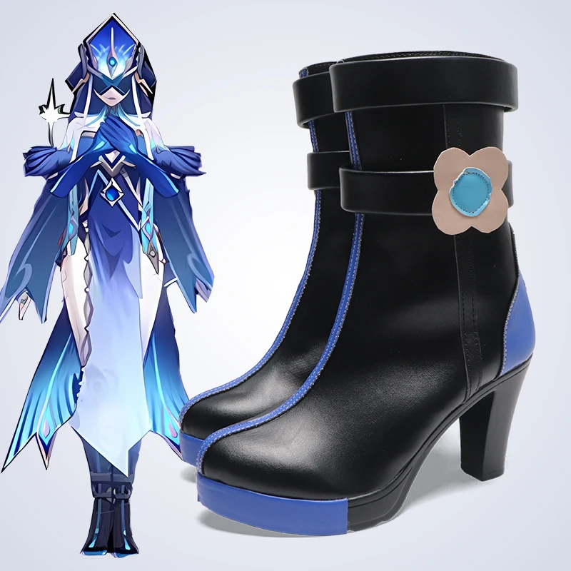 

Игра Genshin Impact Mirror Maiden Косплей Костюм Обувь Genshin Impact Косплей Fatui Harbinger Mirror Maiden Shoes