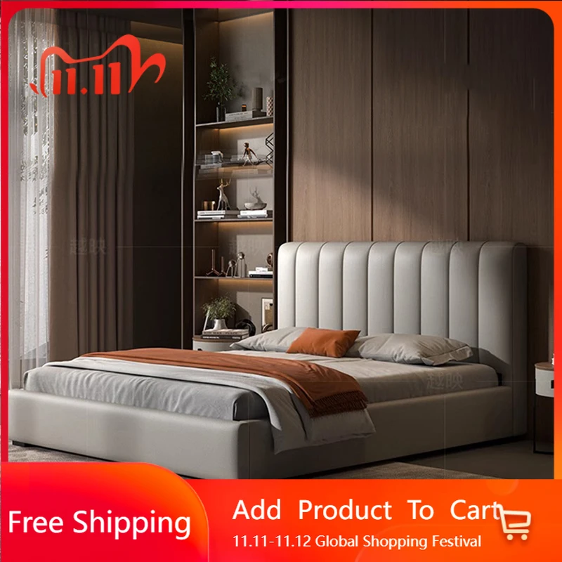 

Luxury Modern Bed Bedroom Sofa Headboards Human Dog Massage Bed Princess European Sleeping Platform Muebles Trendy Furniture