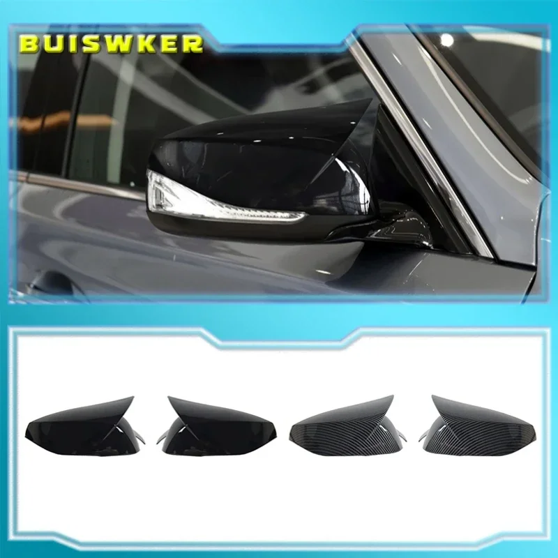 

Для Infiniti Q50 Q60 QX30 Q70 2014-2020: 2 шт. черных накладок на боковые зеркала заднего вида, корпуса зеркал, декоративные накладки