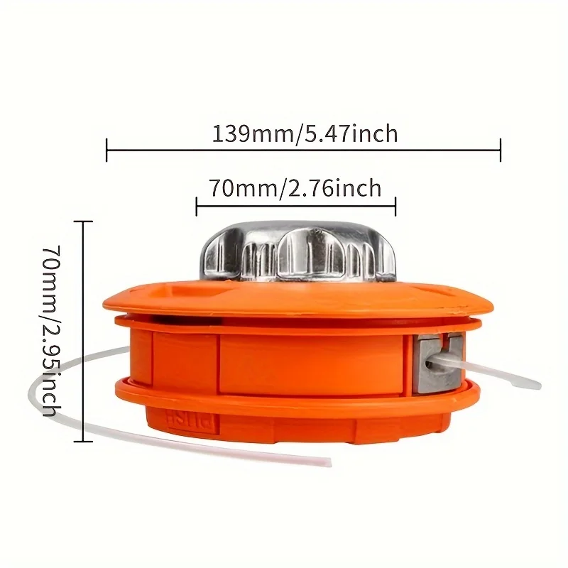 2 Trimming Head，M10x1.25 - Durable Plastic Replacement，Suitable For Lawn Mowers And Garden Tools，Handmade Power Tool Accessories