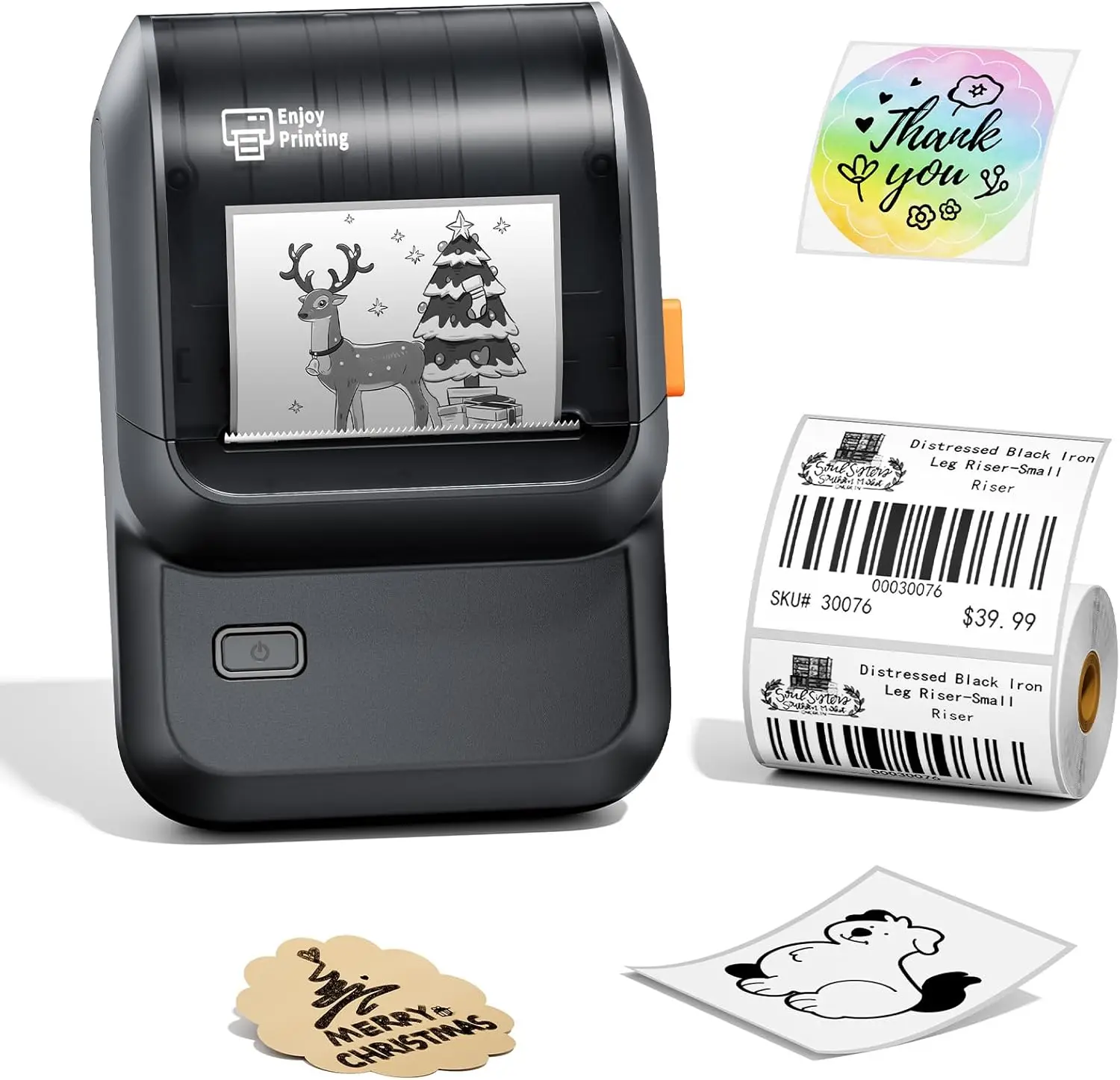 Phomemo Label Printer M100 Barcode Printer Blue Tooth Portable Thermal Label Maker for Phone/Tablet/PC/Mac