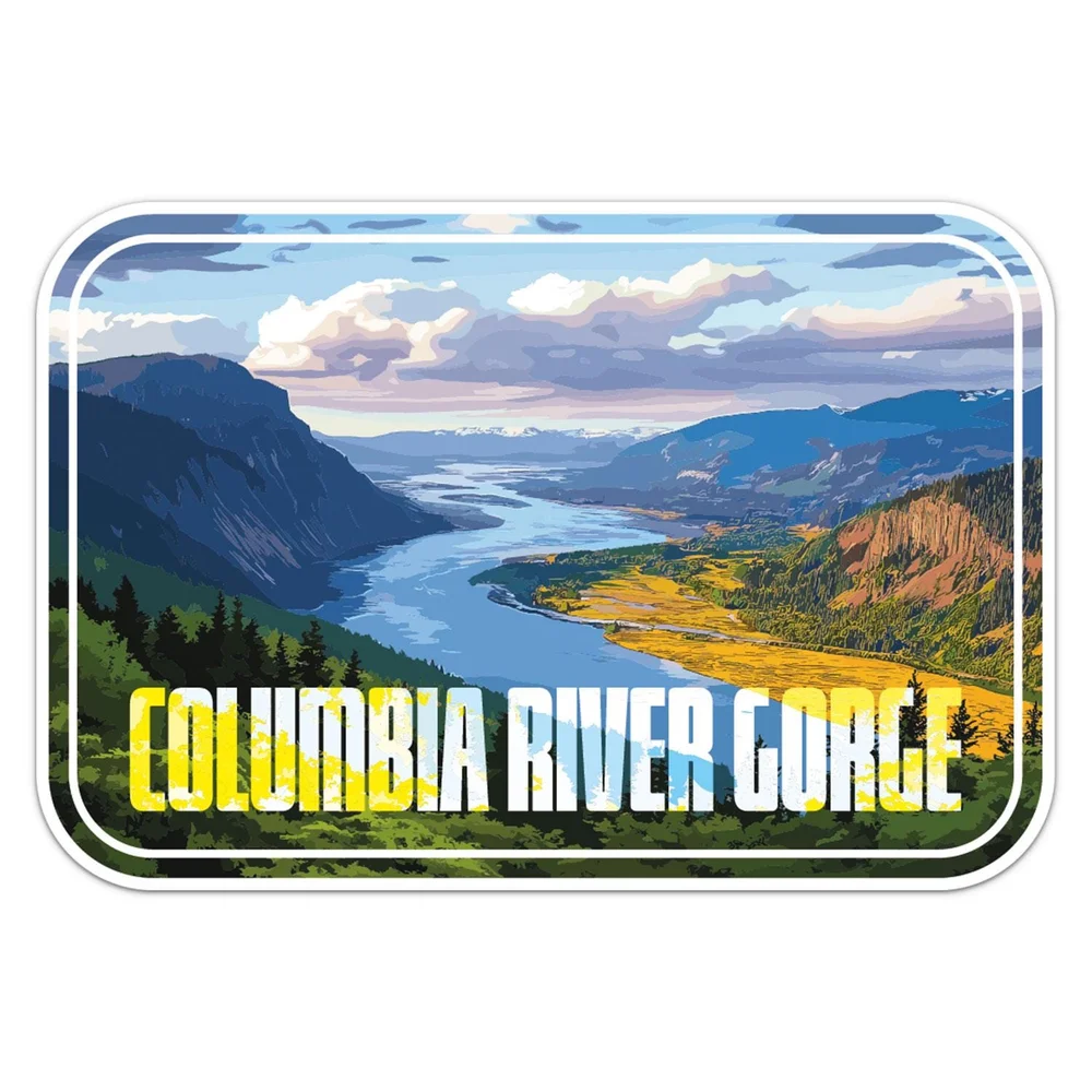 Columbia River Gorge Vinyl Car Sticker Self Adhesive Decal for Car Bumper and Travel Case Creative Car Decor
