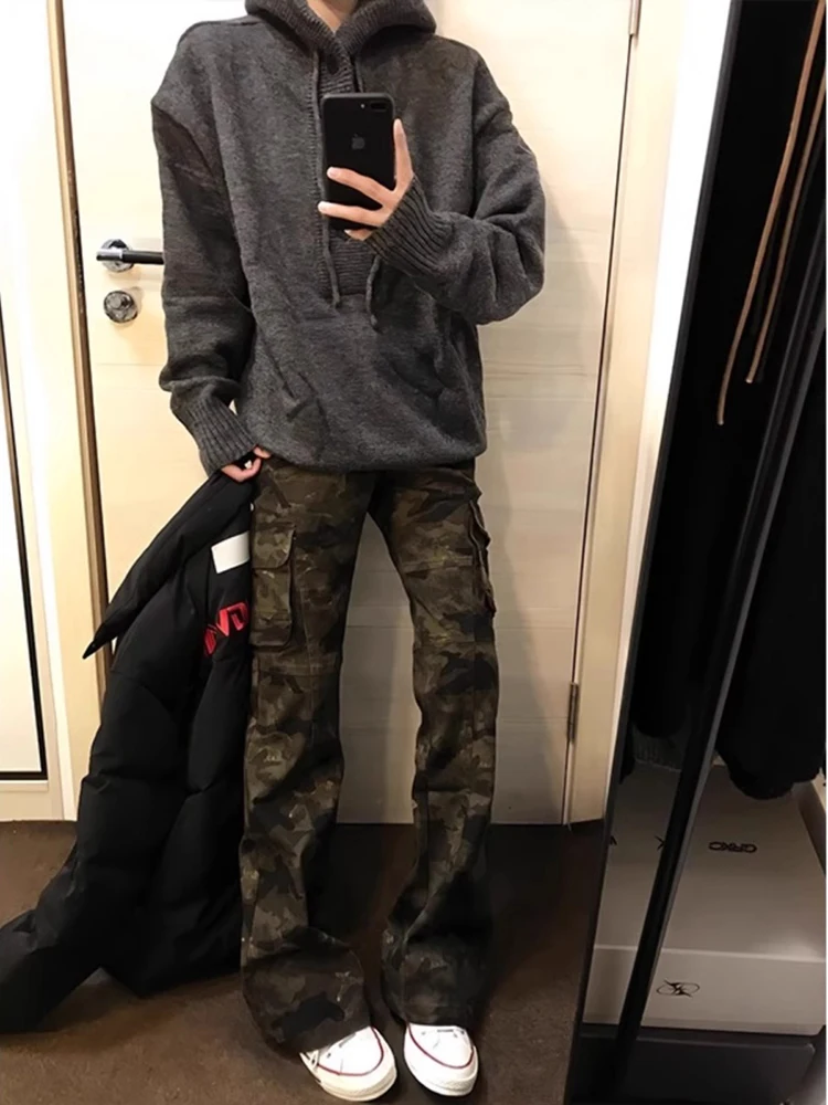 

Американские ретро-джинсы для мужчин, весенне-осенние, прямого кроя, слегка расклешенные, повседневные, в стиле High Street, длинные брюки