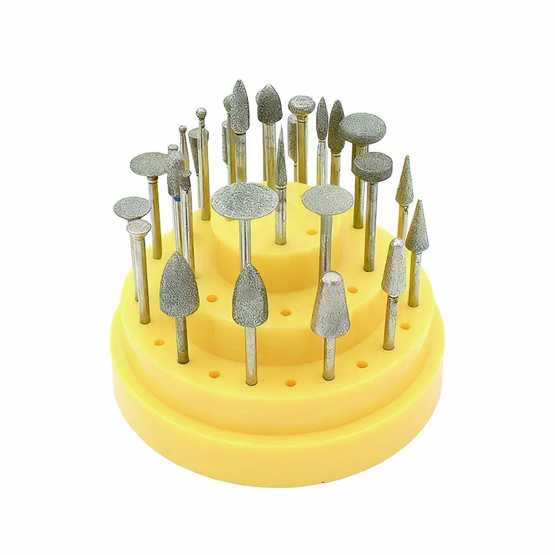 1 مجموعة الأسنان التنغستن الصلب تلميع الأزيز الحفر سيليكون المطاط الروتاري الأزيز ل كربيد لإزالة وتلميع أدوات طب الأسنان #5