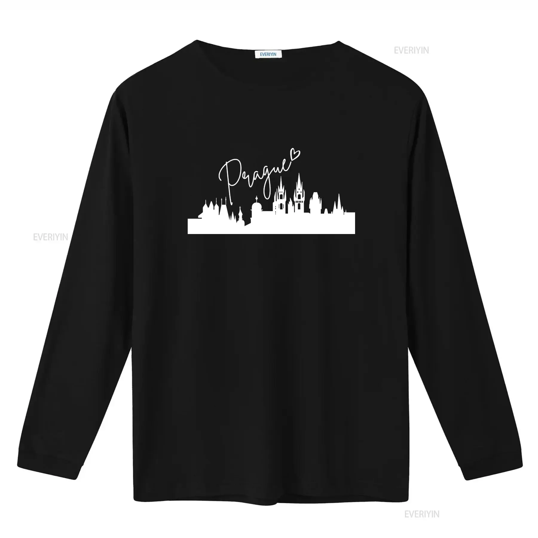 Prague T Shirt for Europe Travel Czech Republic Souvenir Ideal Family Vacation Summer Wear vintage Washed homme Comfortable