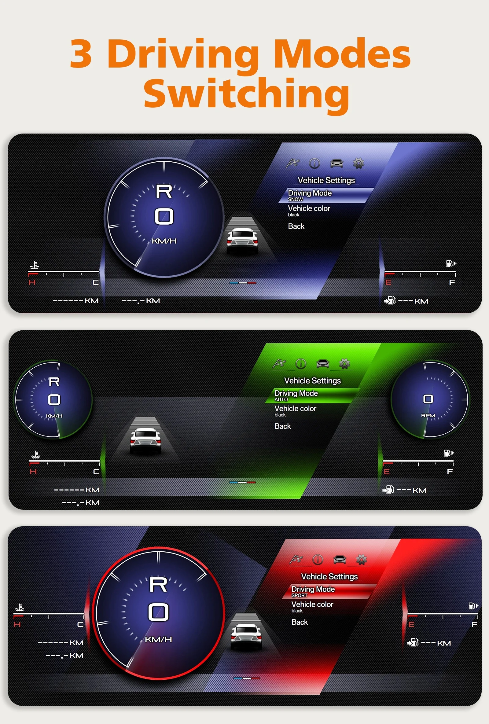 Hizpo Digitales Instrumentencluster für Peugeot 407 407SW 2004-2010 Auto LCD-Armaturenbrett Tachometer Virtuelles Cockpit – Detail 5