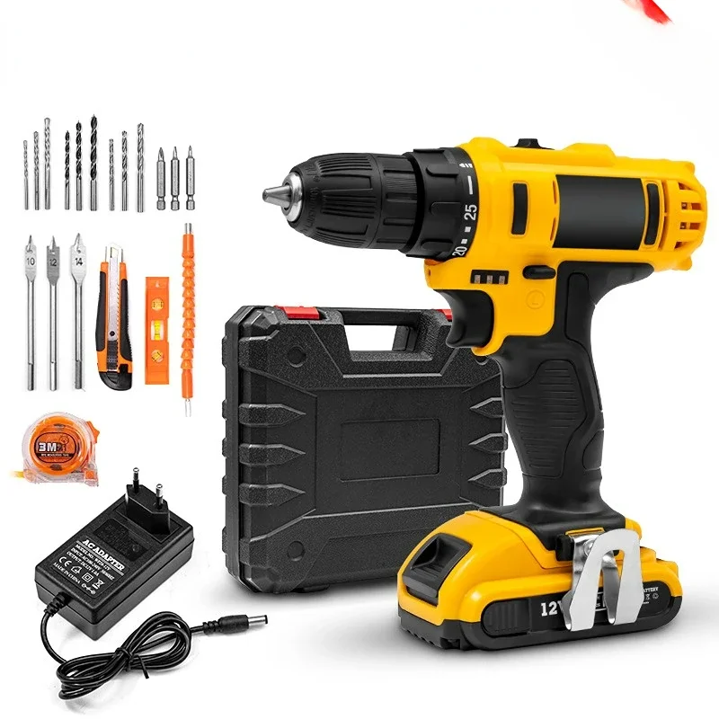 12V 16.8V 21V Cordless Drill Power Tools Wireless Drills Rechargeable Drill Set for Electric Screwdriver Battery Driller Tool