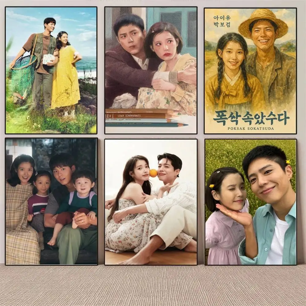 حار Kdrama عندما تعطيك الحياة اليوسفي المشارك ذاتية اللصق الفن ورق مقاوم للماء ملصق مقهى بار غرفة جدار ديكور