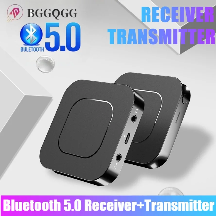 

BGGQGG Bluetooth 5.0 Receiver Transmitter Adapter 3.5Mm Aux Jack Wireless Audio Music Stereo Audio Adapter for Speaker PC TV Car