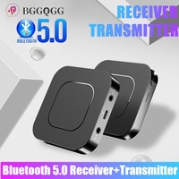 BGGQGG Bluetooth 5.0 Receiver Transmitter Adapter 3.5Mm Aux Jack Wireless Audio Music Stereo Audio Adapter for Speaker PC TV Car