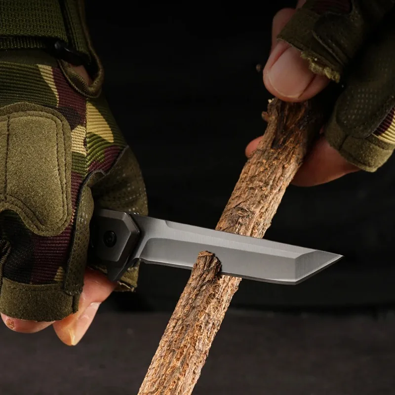 2024 New M390 Steel Folding Knife, High Hardness Pocket Knife with Sheath, Multi Knife EDC Survival Knife