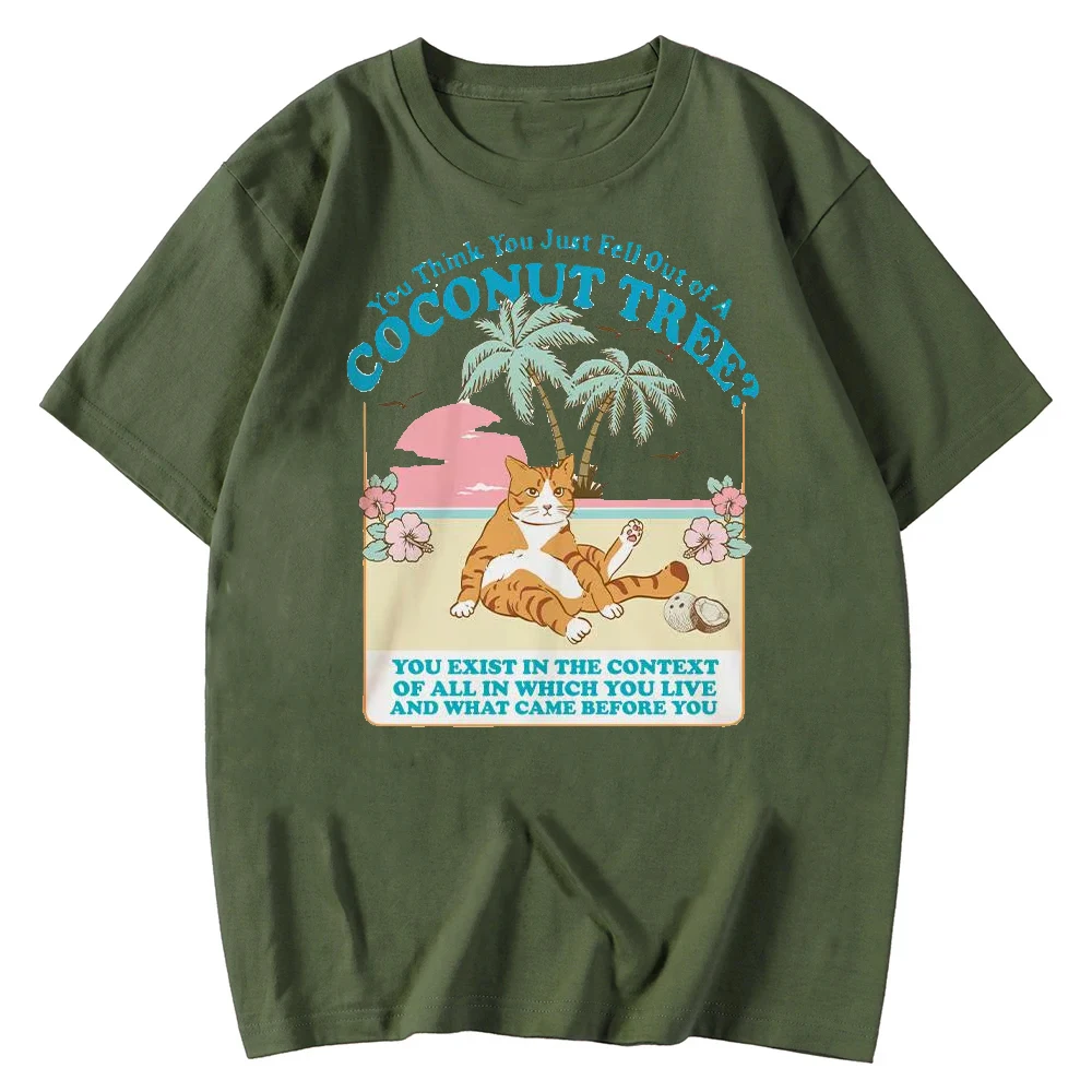 You Think You Just Fall Out of A Coconut Tree T-shirt Kamala Harris Shirt Harris Meme Roevember  2024 Man and Woman Tops O-neck