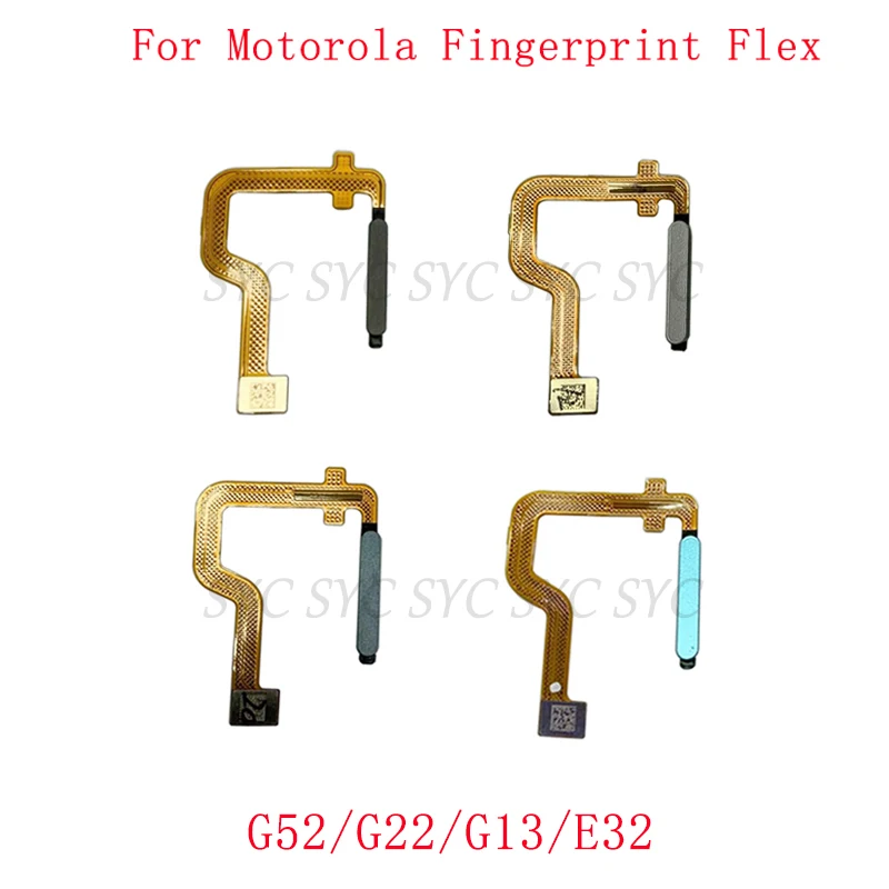 Fingerprint Sensor Button Flex Cable For Motorola Moto G52 G22 G13 E32 Touch Sensor Scanner Repair Parts