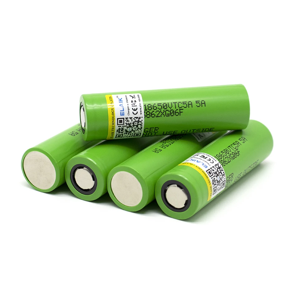 Bateria de iões de lítio para Kamera Taschenlampen, 18650, VTC5, 2600mAh, 3,7 V, 6pcs