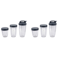 6Pcs Cups 32 Oz Colossal +24 Oz Tall +18Oz Small Cup+6 Lids For Nutribullet Fruit Juicer Parts Kitchen Appliance Bottle