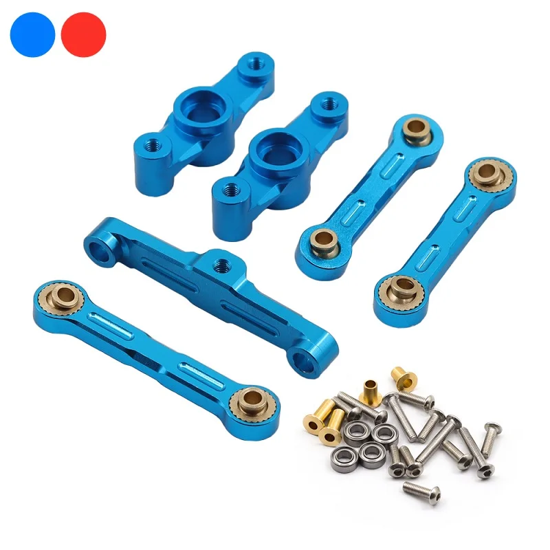 Metalowy wahacz kierowniczy z mostkiem i zestawem układu kierowniczego do Tamiya TT02 TT-02 TT02D 1/10 RC, części zamienne i akcesoria do tuningu.