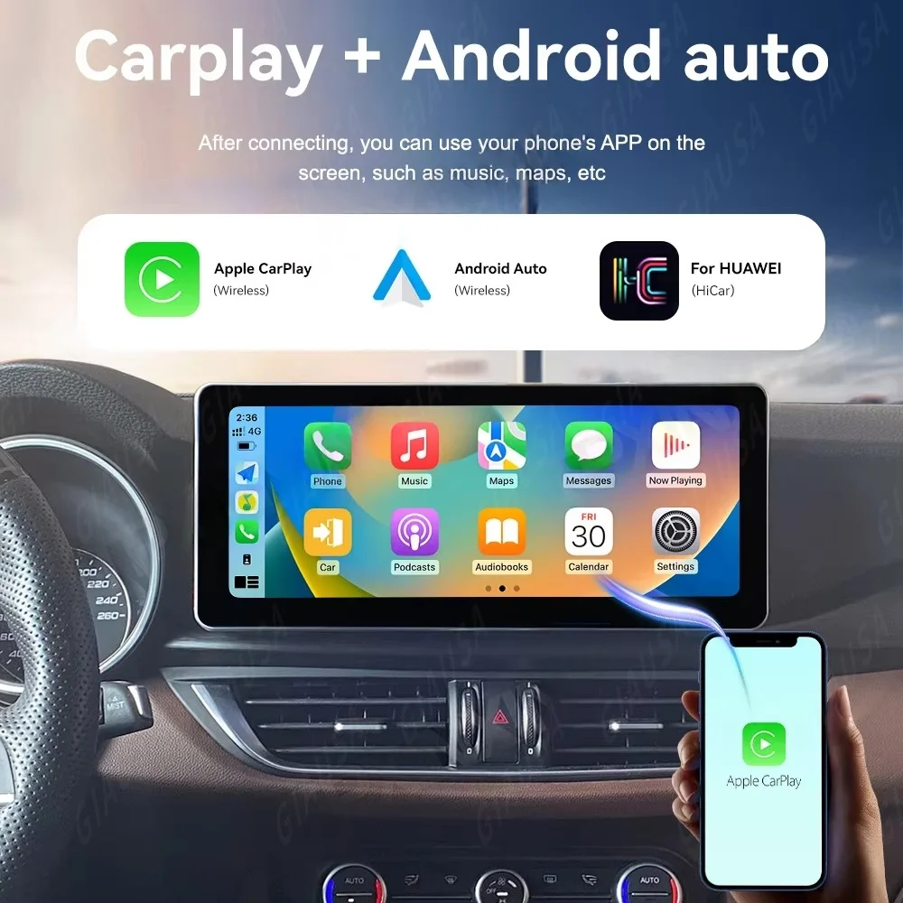 

For Alfa Romeo Giulia Stelvio 2015-2020 Multimedia Player Wireless Carplay Android Auto Autoradio Stereo GPS Navi Head Unit WiFi