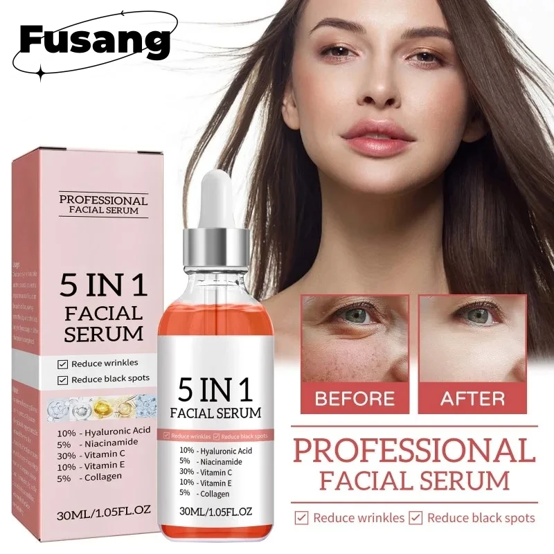 

Fade Fine Lines Brighten Face Serum Moisturizing Vitamin C Hyaluronic Acid Facial Serum Shrink Pores Skin Care