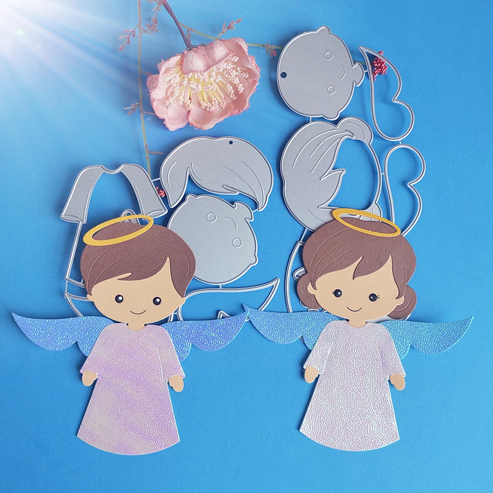 beautiful boy girl angel cutting dies for English letters, scrapbooks, reliefs craft stamps, photo album puzzl