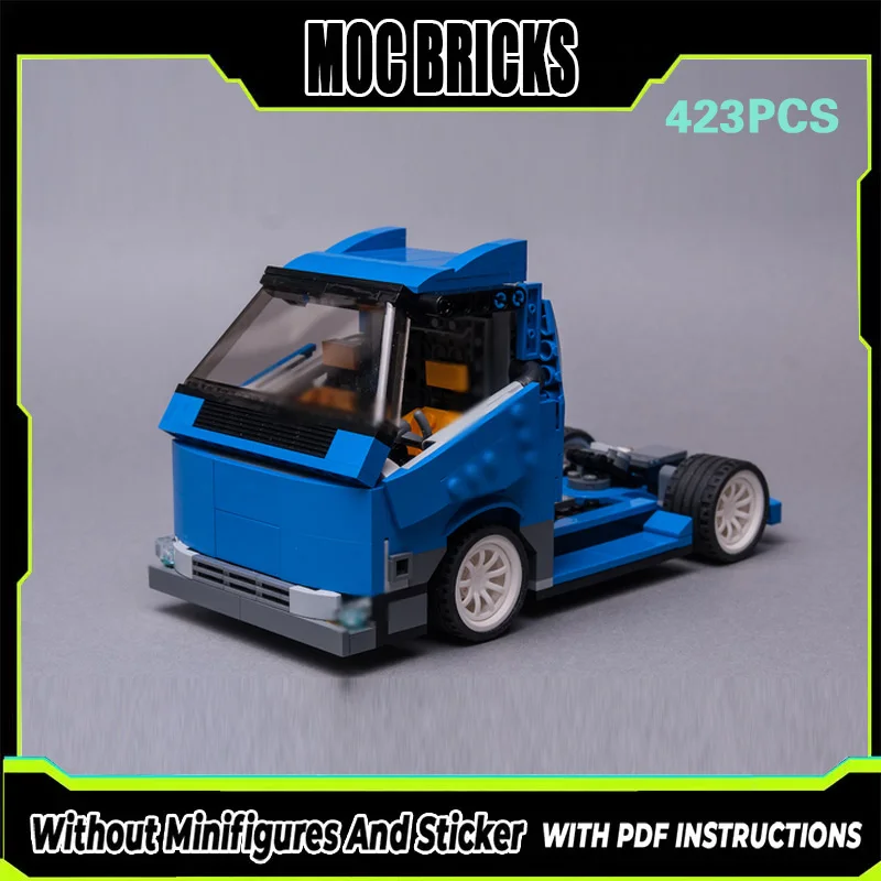 

City Car Model MOC Building Bricks Cargo Transport Semi Truck Modular Technology Gifts Holiday Assemble Children Toys Suit