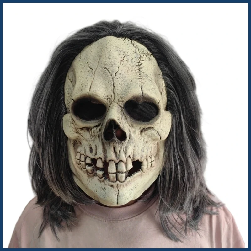 

New2025 Halloween Skull Mask Adult Unisex Full Face Terror Skeleton Masks Carnival Party Latex Helmet Costume Accessories Props