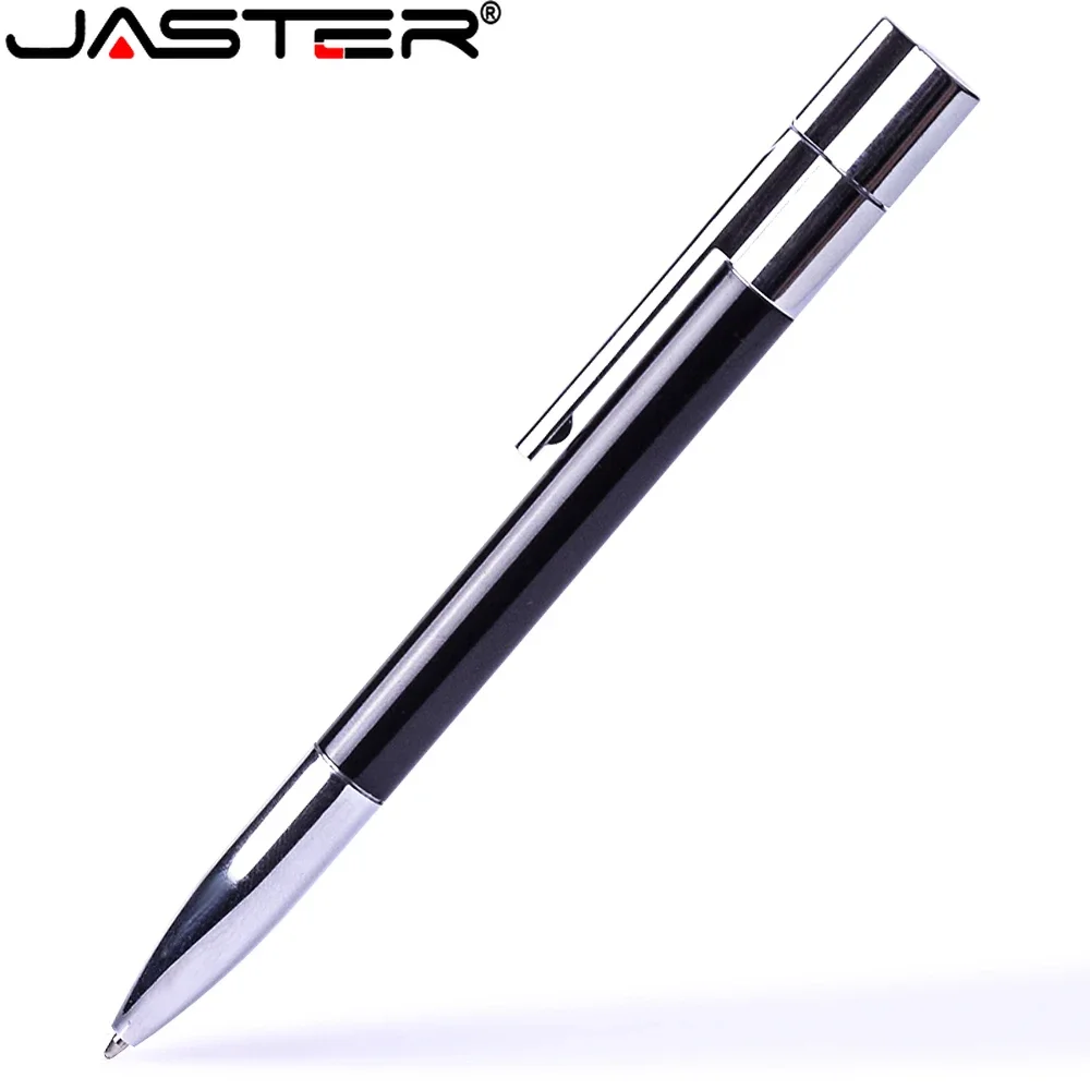 Metal Pen Ballpoint Pen USB 2.0 Flash Drive 128GB Waterproof Drive 16GB Memory Stick Pen 8GB 4GB Cool Gift (No Customized Logo)