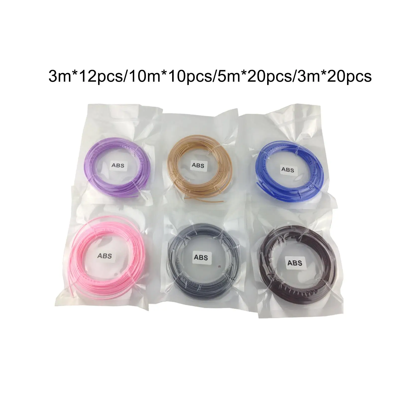 3D Printer Filament Refills Accessory Easy to Use Random Multicolor 1.75mm