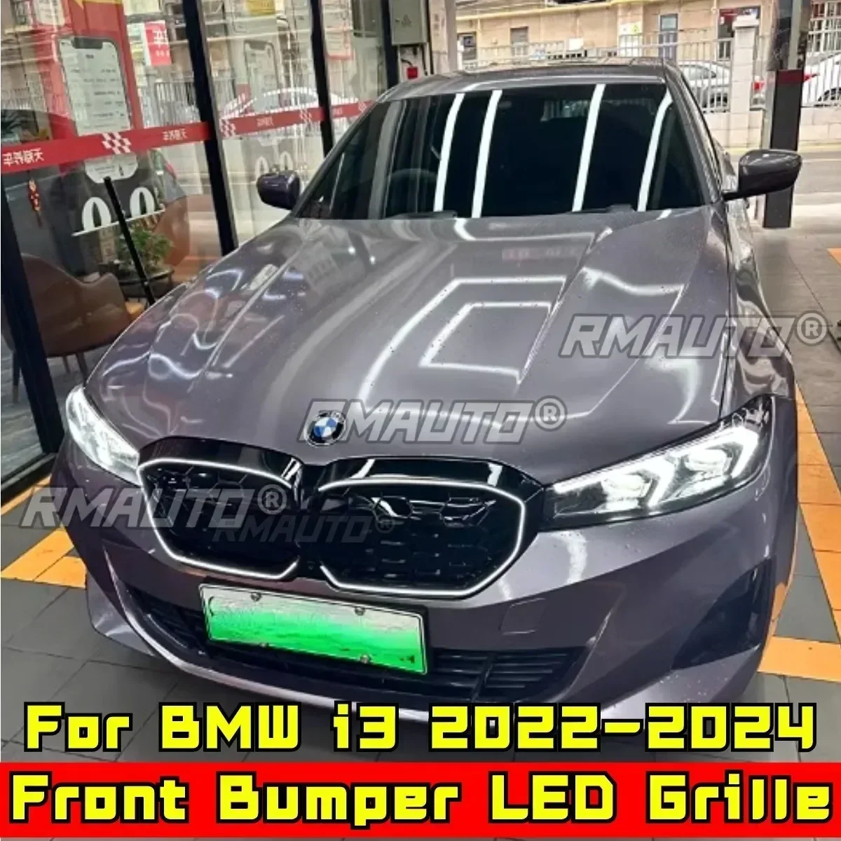 LED Front Grill For BMW 3 Series i3 2022-2024 Car Front Bumper Grillg Modification Part Front Bumper LED Grille Car Accessories