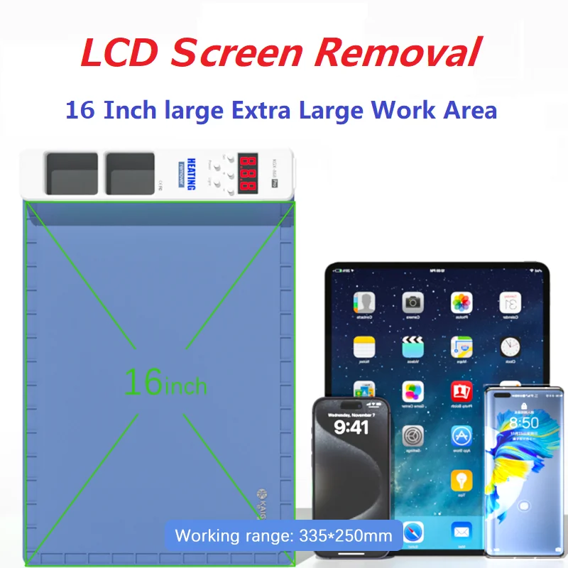 

MasterXu 868 LCD Screen Heating Pad Stage With High Power Dust Lamp Display Magnetic Slot for iphone Display Disassemble Repair