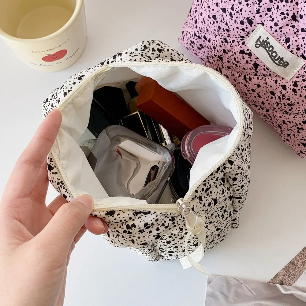 Portable Cotton Stationery Bag Large Capacity Multifunctional Cosmetic Bag Jewelry Storage Desktop Storage Pencil Pouch Student