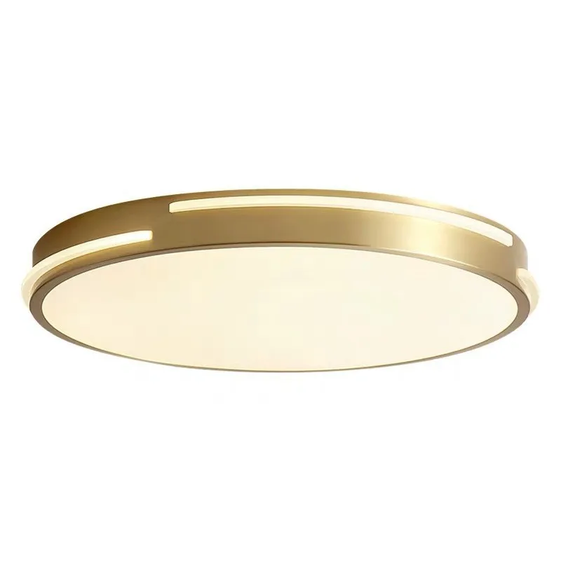 

Simple modern all-copper ceiling light gold master bedroom light LED Nordic ultra-thin