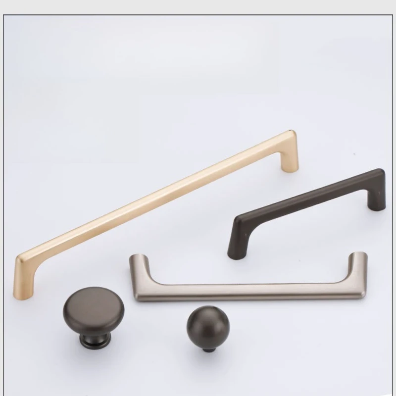 الحديثة الحد الأدنى تسحب خزانة تسريحات النحاس الذهب مقابض باب الخزانة خزانة مقابض أدراج أثاث المطبخ الأجهزة #4