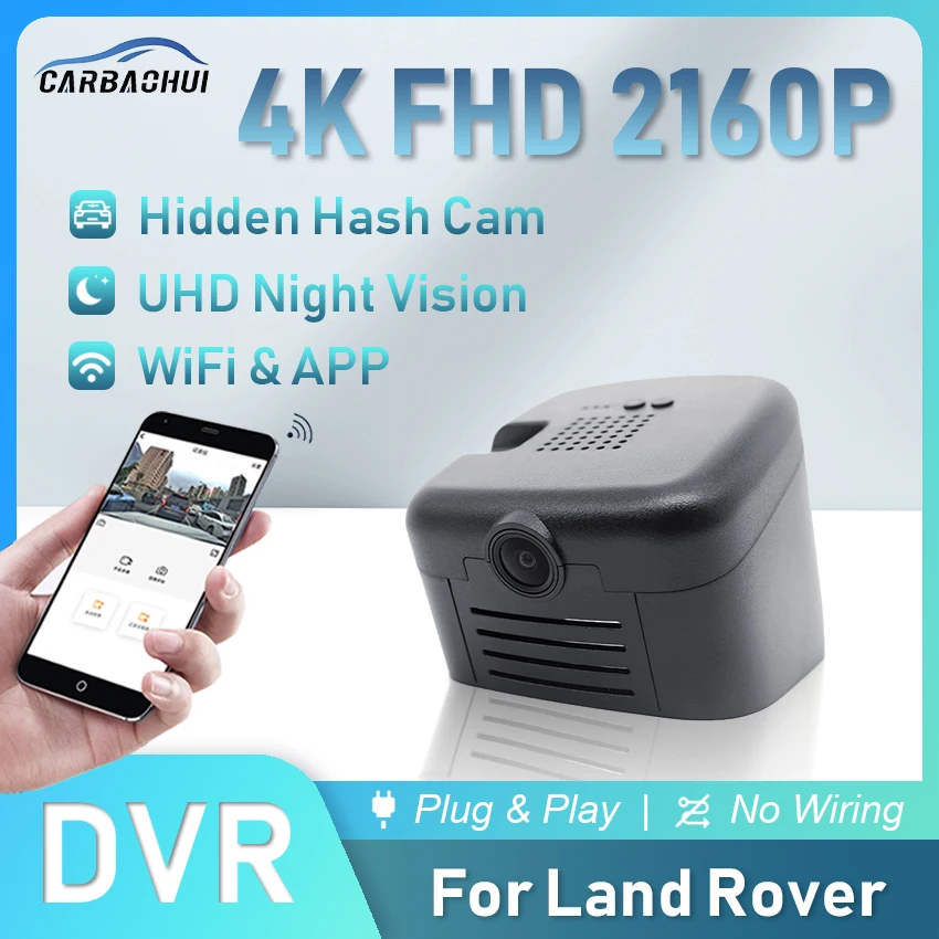 

Plug and Play 4K Car DVR Dash Cam UHD Camera Video Recorder For Land Rover Discovery Sport Range Rover Evoque Velar Freelander